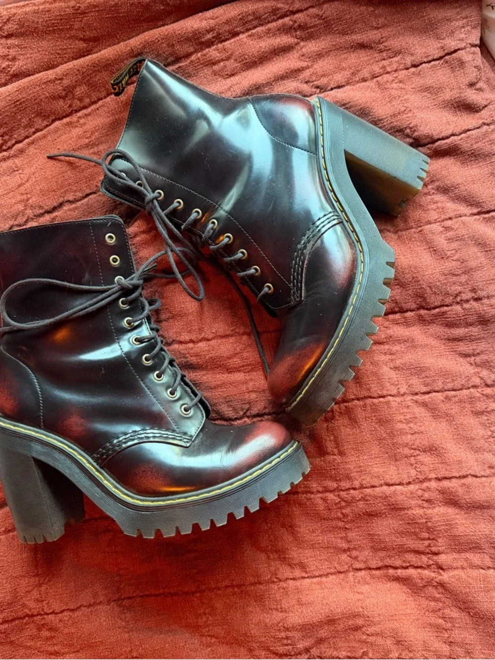 Dr. Martens Women's Burgundy Boots - Picture 5 of 5